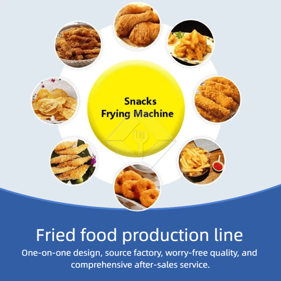 Elektrische Hähnchenfritteuse, Hähnchenfritteuse, automatische kontinuierliche Fritteuse, Hamburger-Frittiermaschine mit Förderband
