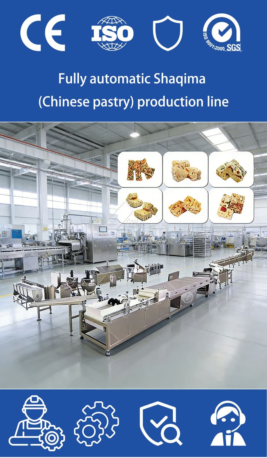 Maschine zur Herstellung weicher Süßigkeiten wie Sachima/Produktionslinie für Karamell-Leckereien/für chinesische Snackfabrik