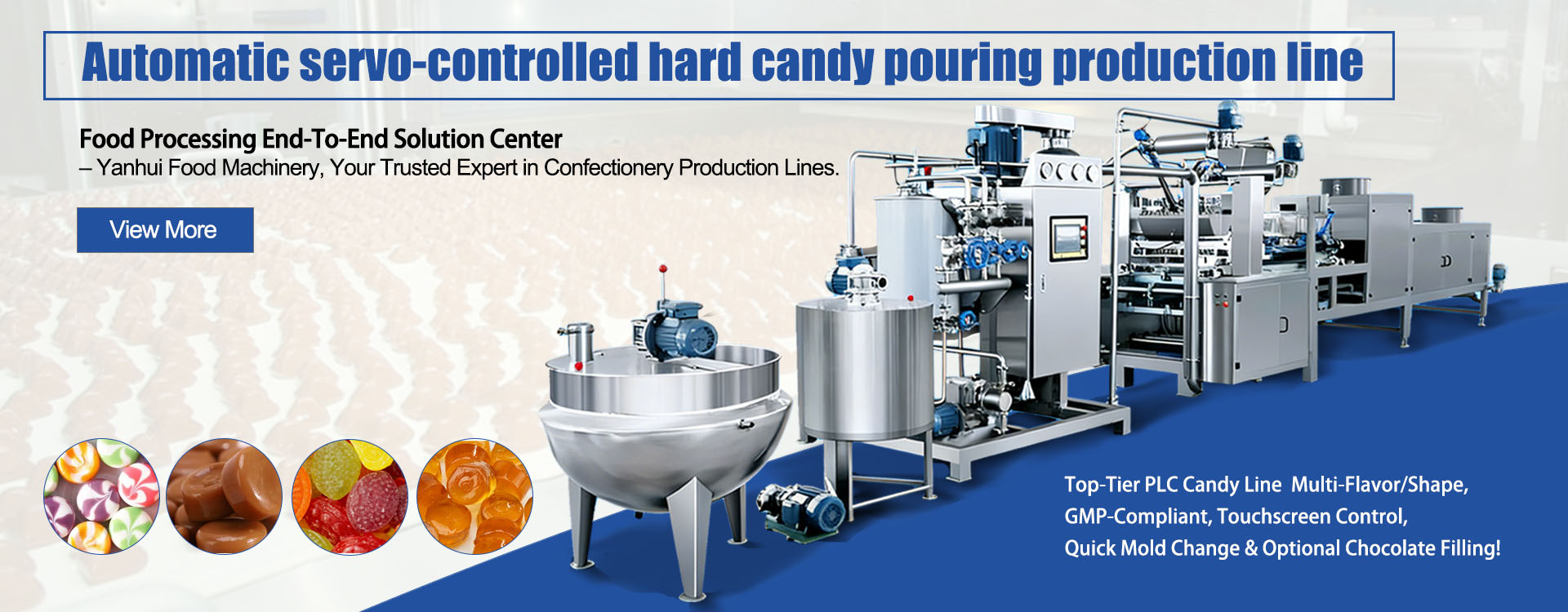 PRODUKTIONSLINIE FÜR DAS GIEẞEN VON HARTEN BONBONS