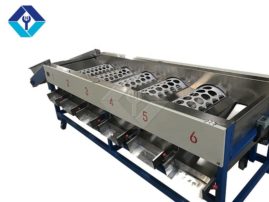 Die Verarbeitungskapazität der automatischen Obst- und Gemüsewasch-, Trocknungs- und Sortierlinie liegt im Allgemeinen zwischen 300 kg/h und 3000 kg/h.