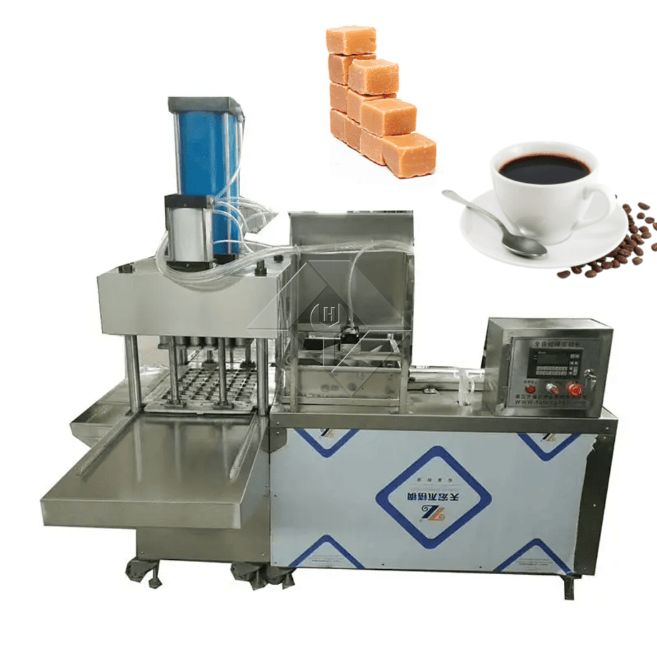 Edelstahl-Reiskuchen-Maschine, Zuckerwürfelformmaschine, braune Würfelzuckerpresse, die Maschine herstellt