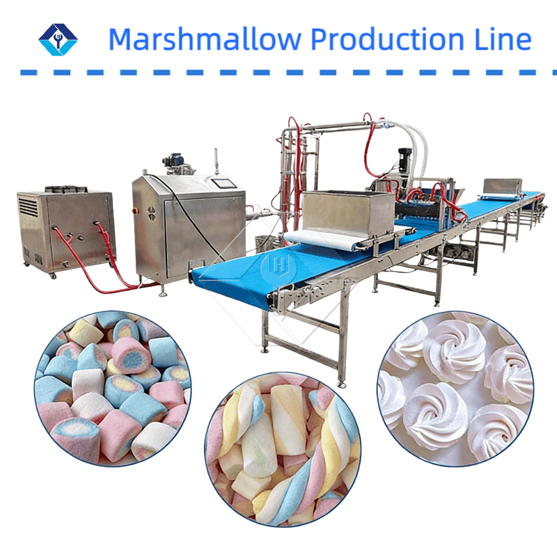 Energiesparende und kosteneffiziente Marshmallow-Produktionslinie für die Süßwarenherstellung