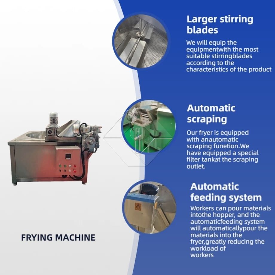 Geringe Investition, automatische Rühr-Frittiermaschine, Fritteuse, hohe Kapazität, Chargen-Frittiermaschine zu verkaufen Geringe Investition, automatische Rühr-Frittiermaschine, Fritteuse, hohe Kapazität, Chargen-Frittiermaschine zu verkaufen