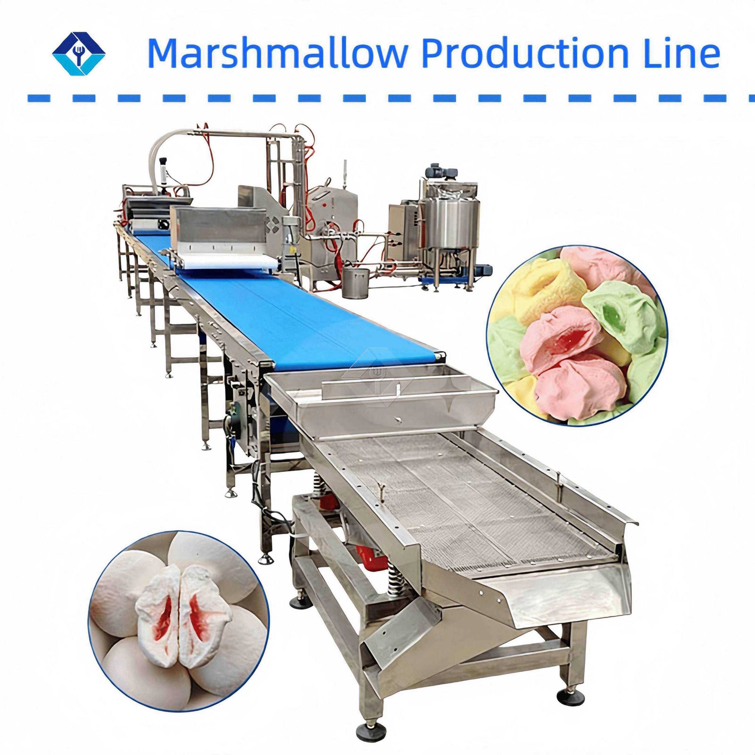 Energiesparende und kosteneffiziente Marshmallow-Produktionslinie für die Süßwarenherstellung