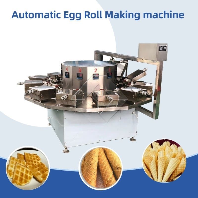 Maschine zur Herstellung von gerollten Zuckerkegeln zum Backen von Eiscreme-Poke Cornet