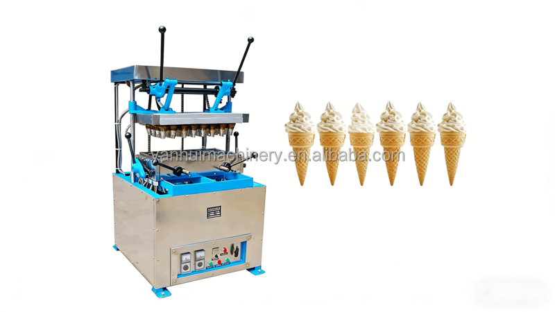 Monaka Taco Choco Shell Backen Eis Waffel Kegel Eierablage Maschine