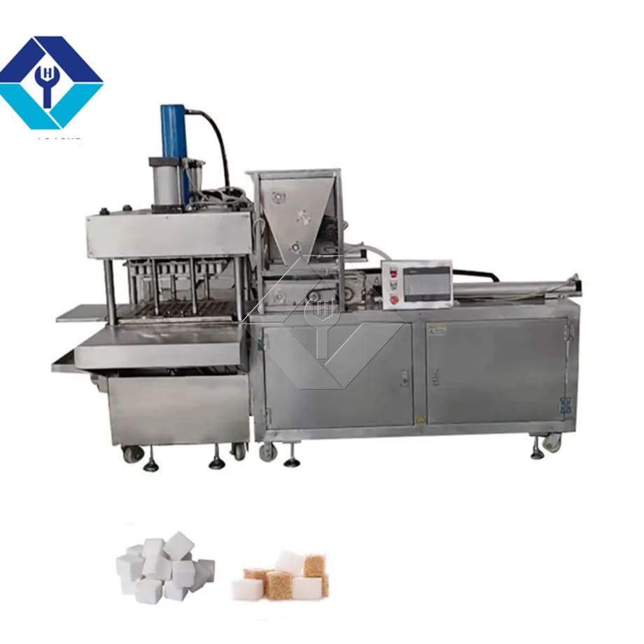 Edelstahl-Reiskuchen-Maschine, Zuckerwürfelformmaschine, braune Würfelzuckerpresse, die Maschine herstellt