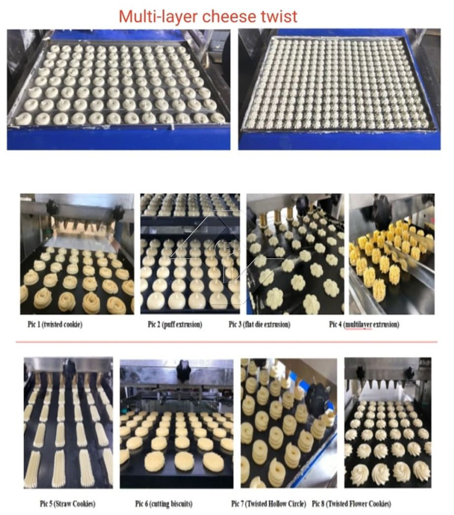 Automatische Maschine zur Herstellung geformter Kekse mit austauschbaren Matrizen für die individuelle Herstellung von Keksen und den industriellen Einsatz mit hoher Produktivität Automatische Maschine zur Herstellung geformter Kekse mit austauschbaren Matrizen für die individuelle Herstellung von Keksen und den industriellen Einsatz mit hoher Produktivität