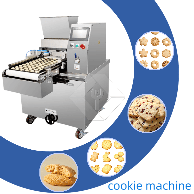 Automatische Maschine zur Herstellung geformter Kekse mit austauschbaren Matrizen für die individuelle Herstellung von Keksen und den industriellen Einsatz mit hoher Produktivität