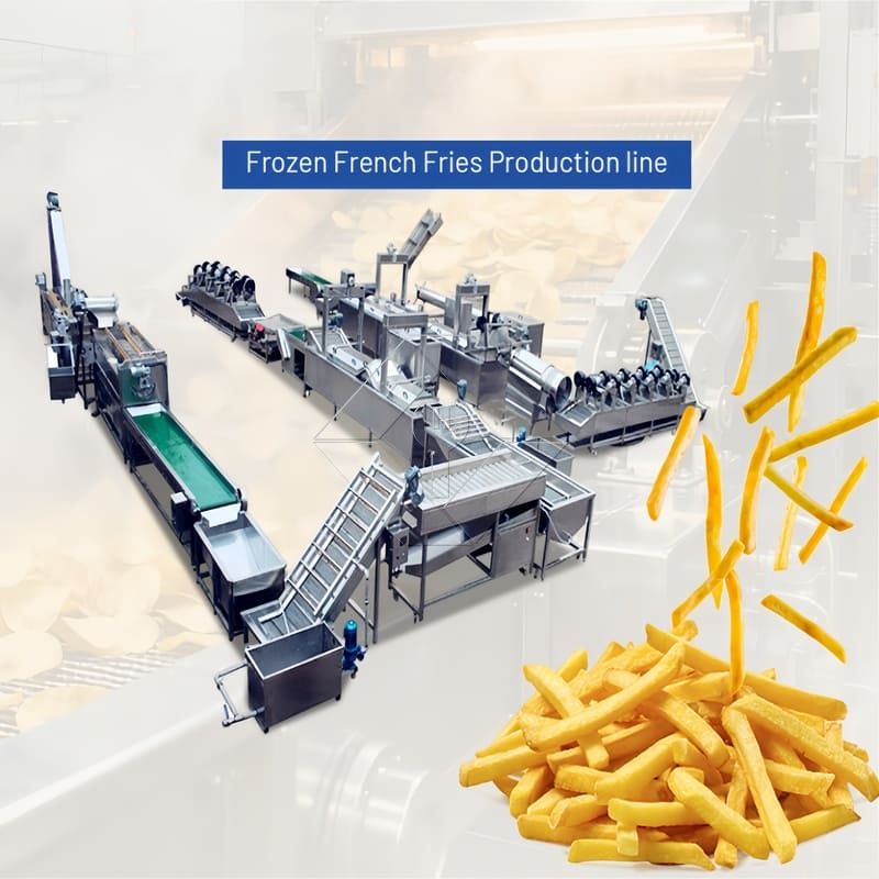 Fabrikpreis 100-1000 kg automatische Produktionslinie für gefrorene Pommes-Frites-Kartoffelchips zum Verkauf