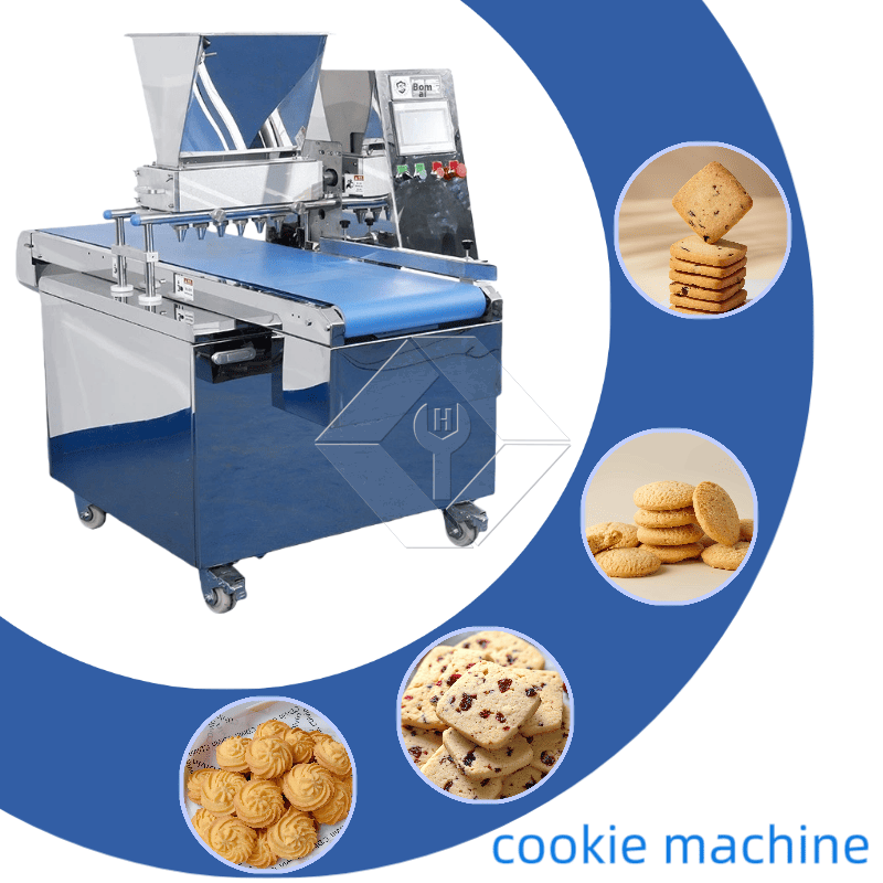 Automatische Maschine zur Herstellung geformter Kekse mit austauschbaren Matrizen für die individuelle Herstellung von Keksen und den industriellen Einsatz mit hoher Produktivität