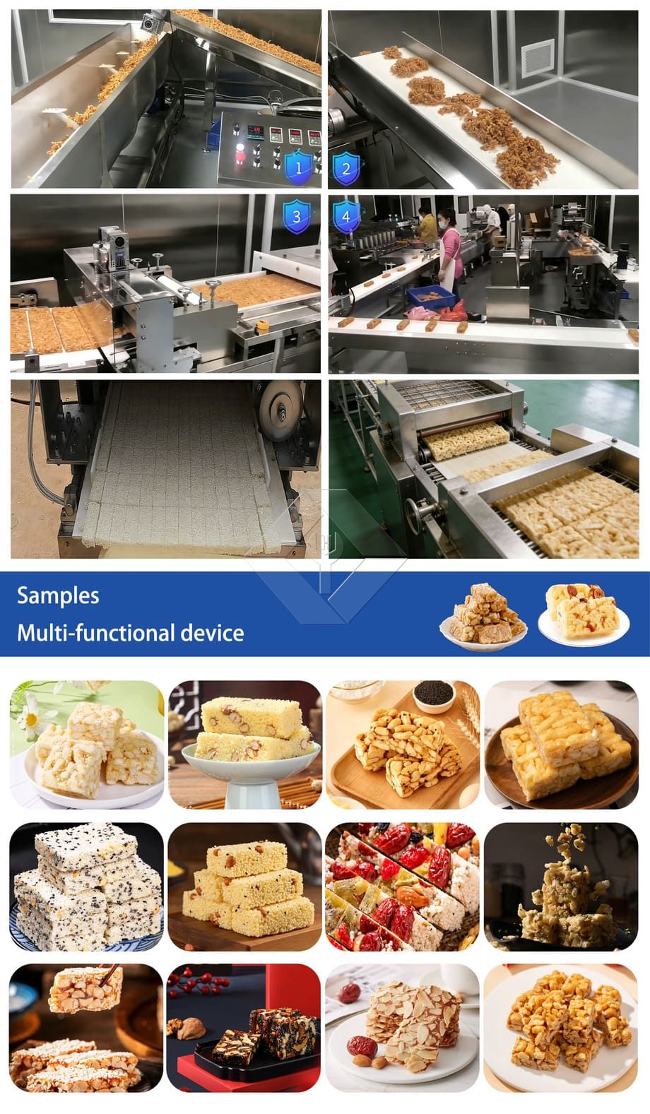 Maschine zur Herstellung weicher Süßigkeiten wie Sachima/Produktionslinie für Karamell-Leckereien/für chinesische Snackfabrik
