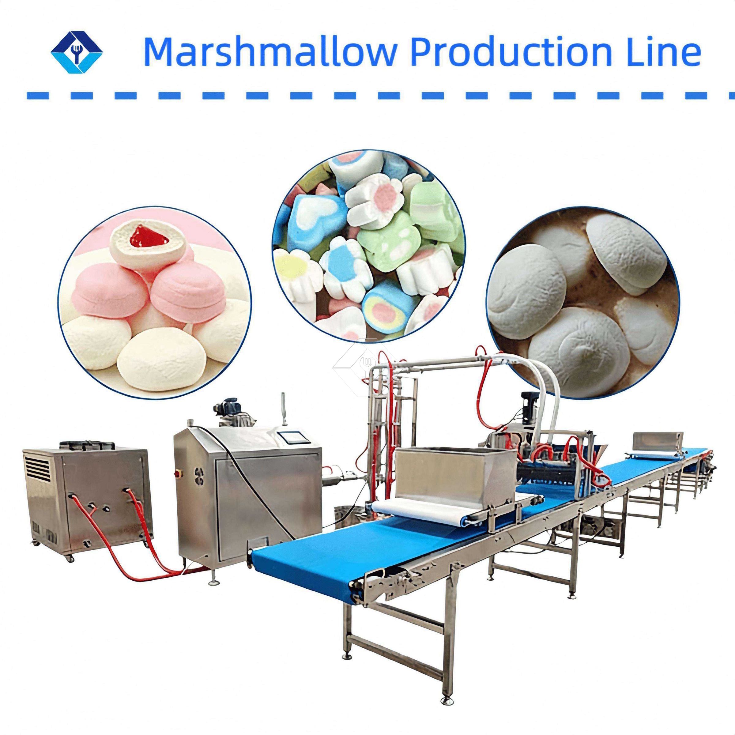 Energiesparende und kosteneffiziente Marshmallow-Produktionslinie für die Süßwarenherstellung