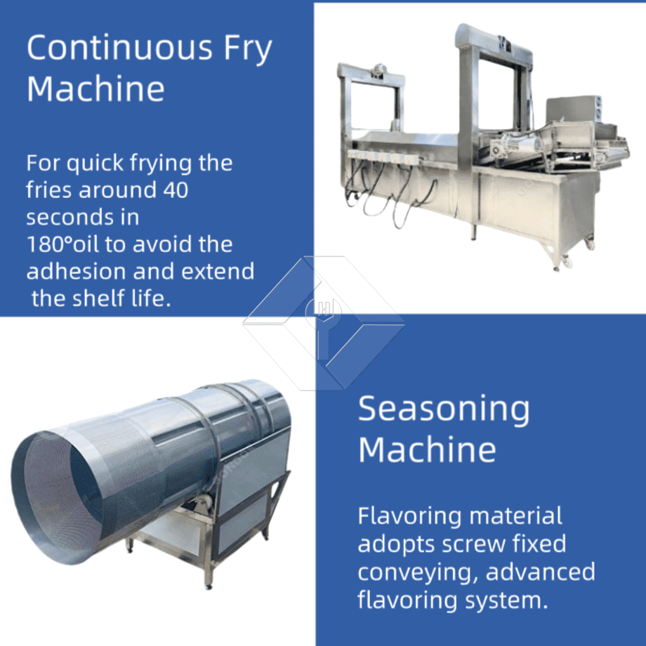 Fabrikpreis 100-1000 kg automatische Produktionslinie für gefrorene Pommes-Frites-Kartoffelchips zum Verkauf