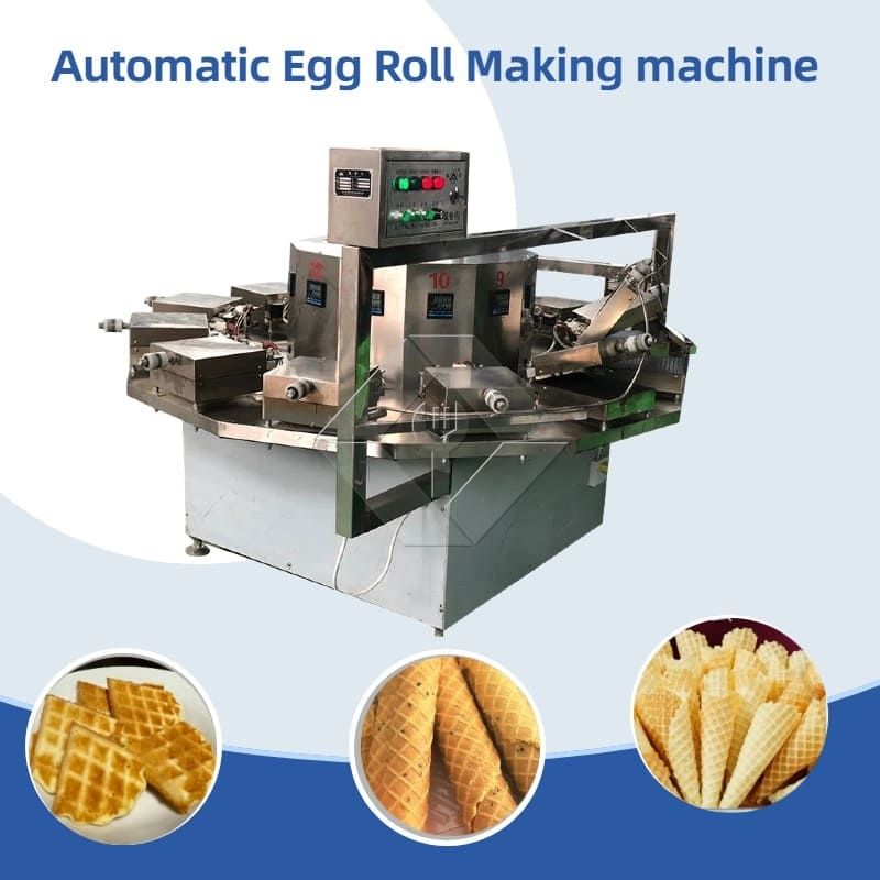 Maschine zur Herstellung von gerollten Zuckerkegeln zum Backen von Eiscreme-Poke Cornet