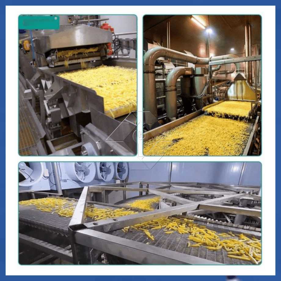 Fabrikpreis 100-1000 kg automatische Produktionslinie für gefrorene Pommes-Frites-Kartoffelchips zum Verkauf