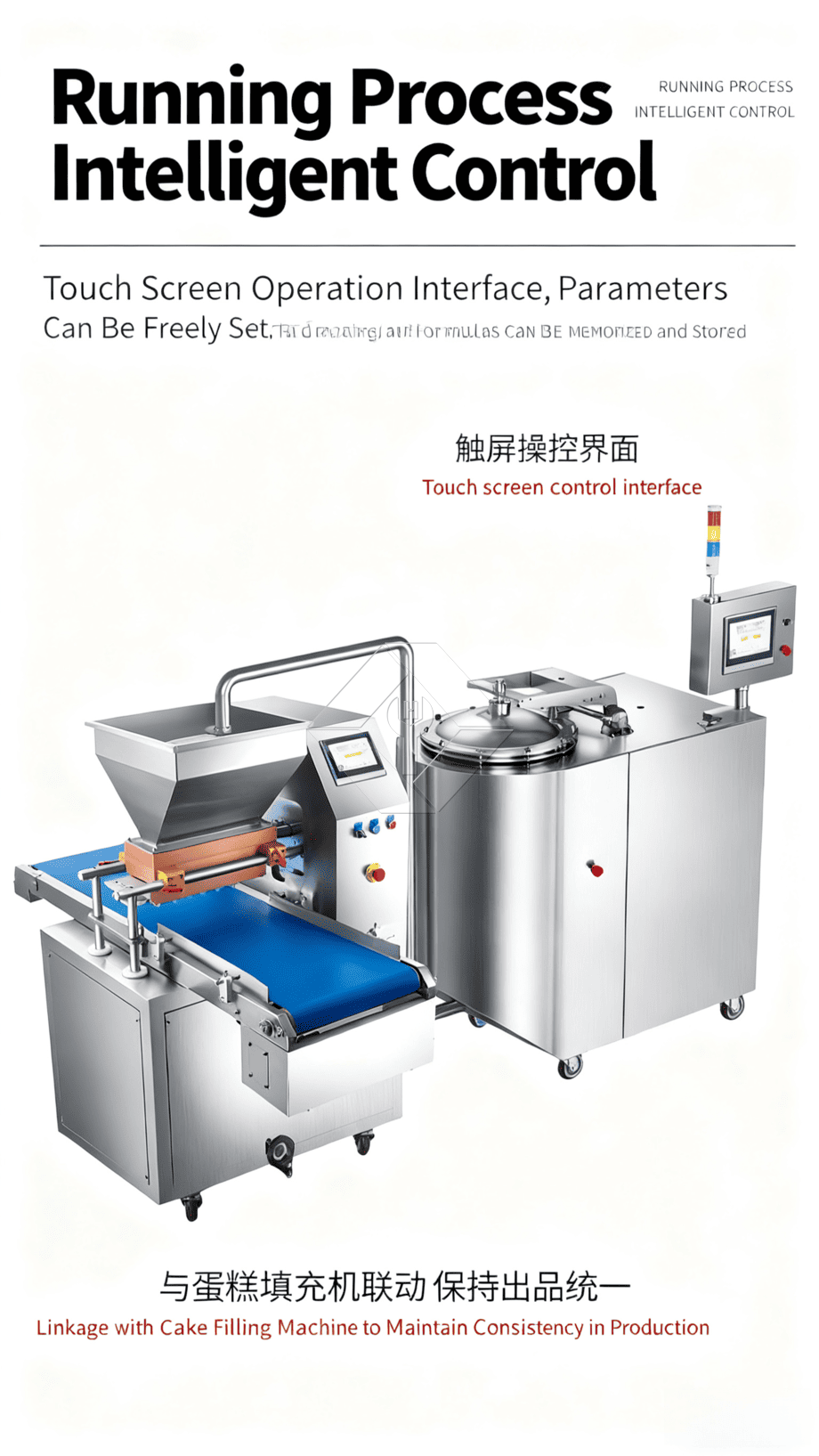 Automatische Kuchenherstellungs-Füllmaschine, Cupcake-Muffin-Kuchenmaschine, kommerzielle Kuchenmaschine, Kuchenmischmaschine