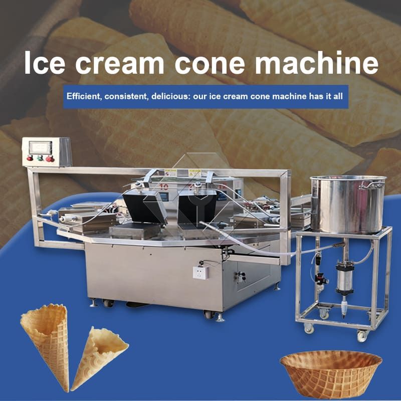 Maschine zur Herstellung von gerollten Zuckerkegeln zum Backen von Eiscreme-Poke Cornet