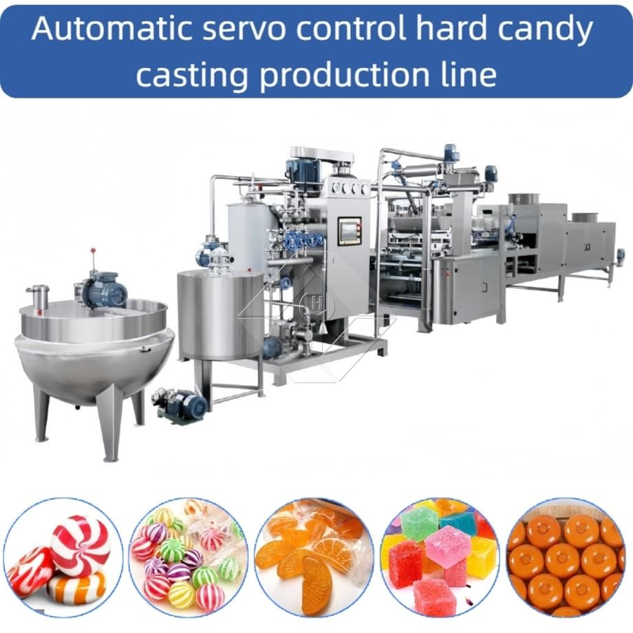 Gelee-Gummibonbon-Herstellungsmaschine Automatische Hartbonbon-Stick-Herstellungsmaschine Lutscher-Süßigkeits-Produktionslinie