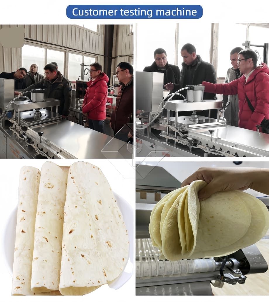 Automatische Pita-Brot-Chapati-Fladenbrot-Pfannkuchen-Roti-Tortilla-Roast-Enten-Pfannkuchen-Lavash-Herstellungsmaschine