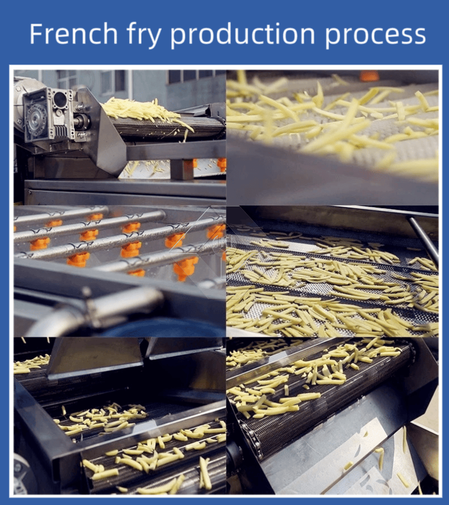 Fabrikpreis 100-1000 kg automatische Produktionslinie für gefrorene Pommes-Frites-Kartoffelchips zum Verkauf
